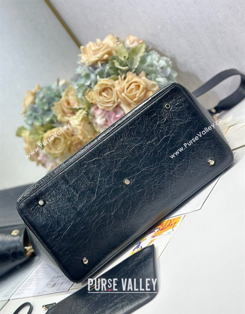 Dior Toujours Large Bag in Crinkled Leather Black 2025 1188 (XXG-250627100)