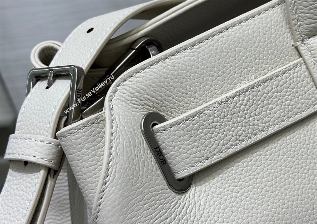 Dior Mens Medium Dior Normandie Tote Bag in Icons Calfskin White 2025 (BF-250627063)