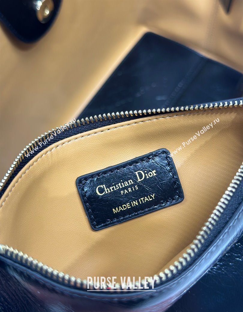 Dior Toujours Medium Bag in Crinkled Leather Black 2025 1188 (XXG-250627102)