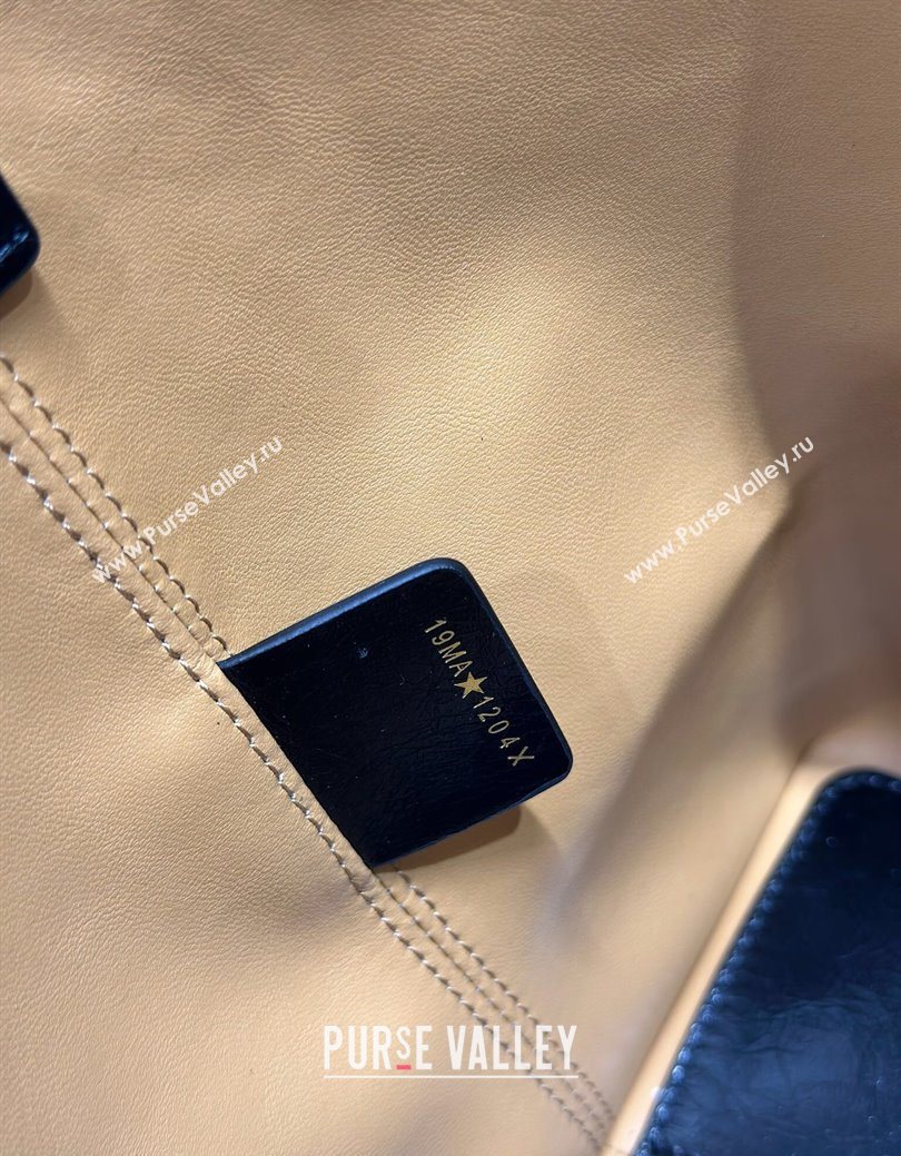 Dior Toujours Medium Bag in Crinkled Leather Black 2025 1188 (XXG-250627102)