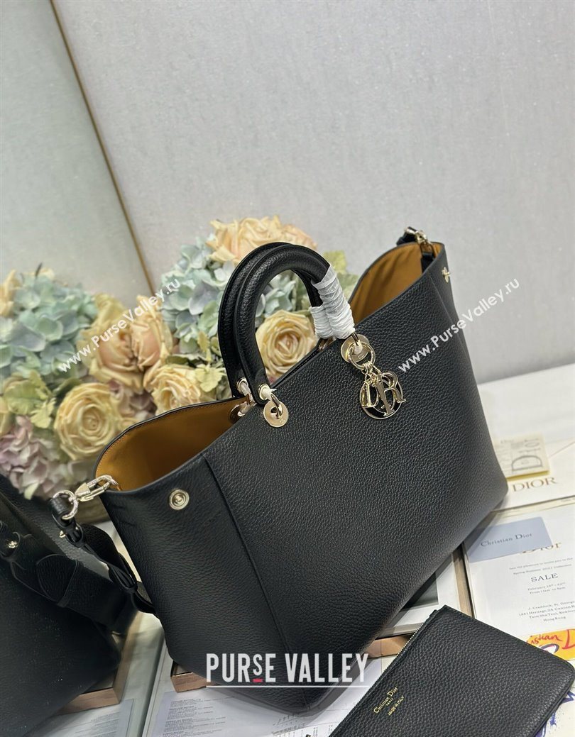 Dior Toujours Large Bag in Litchi Grained Calfskin Black 2025 1188 (XXG-250627106)