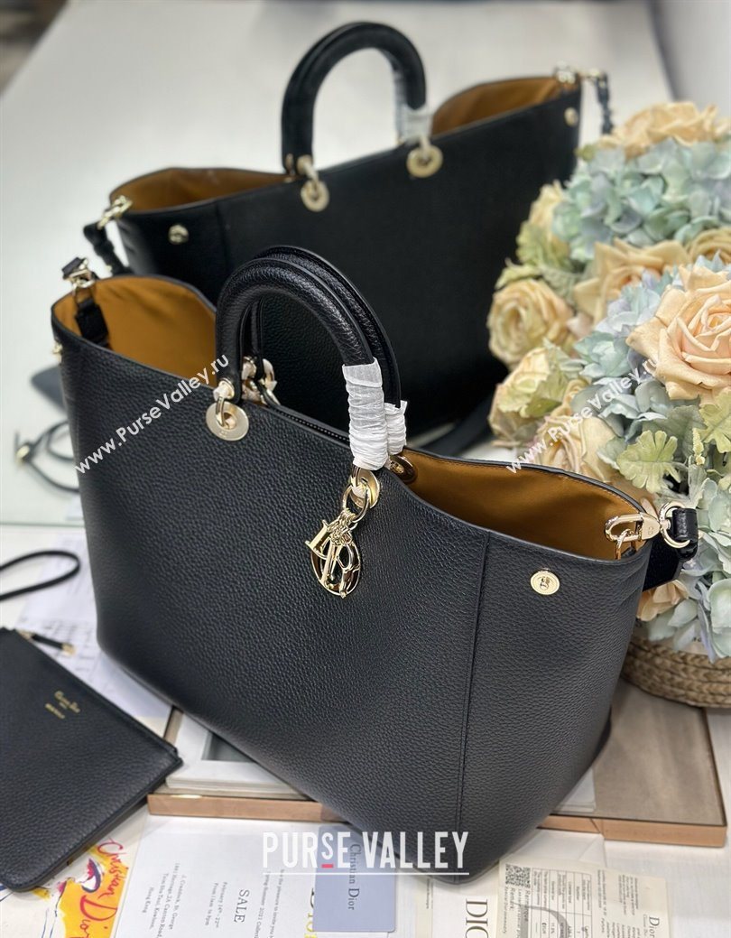 Dior Toujours Large Bag in Litchi Grained Calfskin Black 2025 1188 (XXG-250627106)