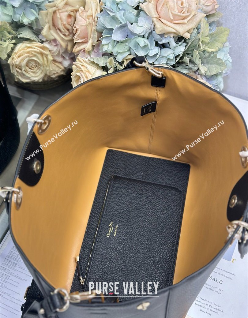 Dior Toujours Large Bag in Litchi Grained Calfskin Black 2025 1188 (XXG-250627106)