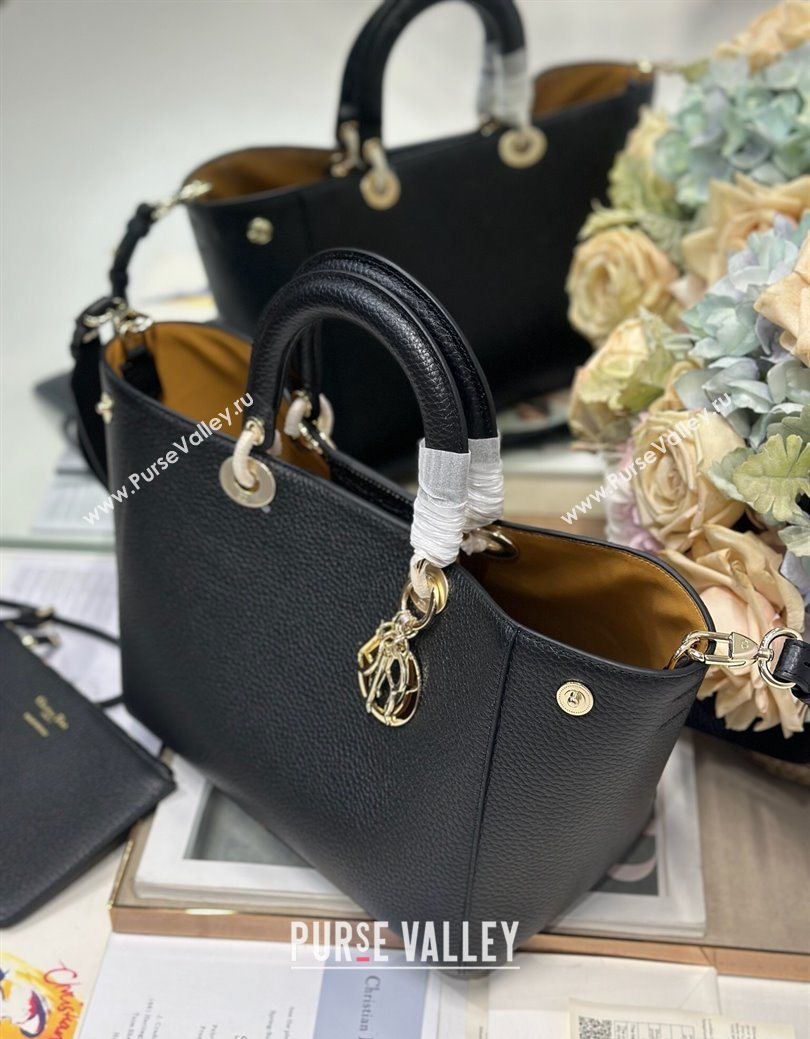 Dior Toujours Medium Bag in Litchi Grained Calfskin Black 2025 1188 (XXG-250627104)