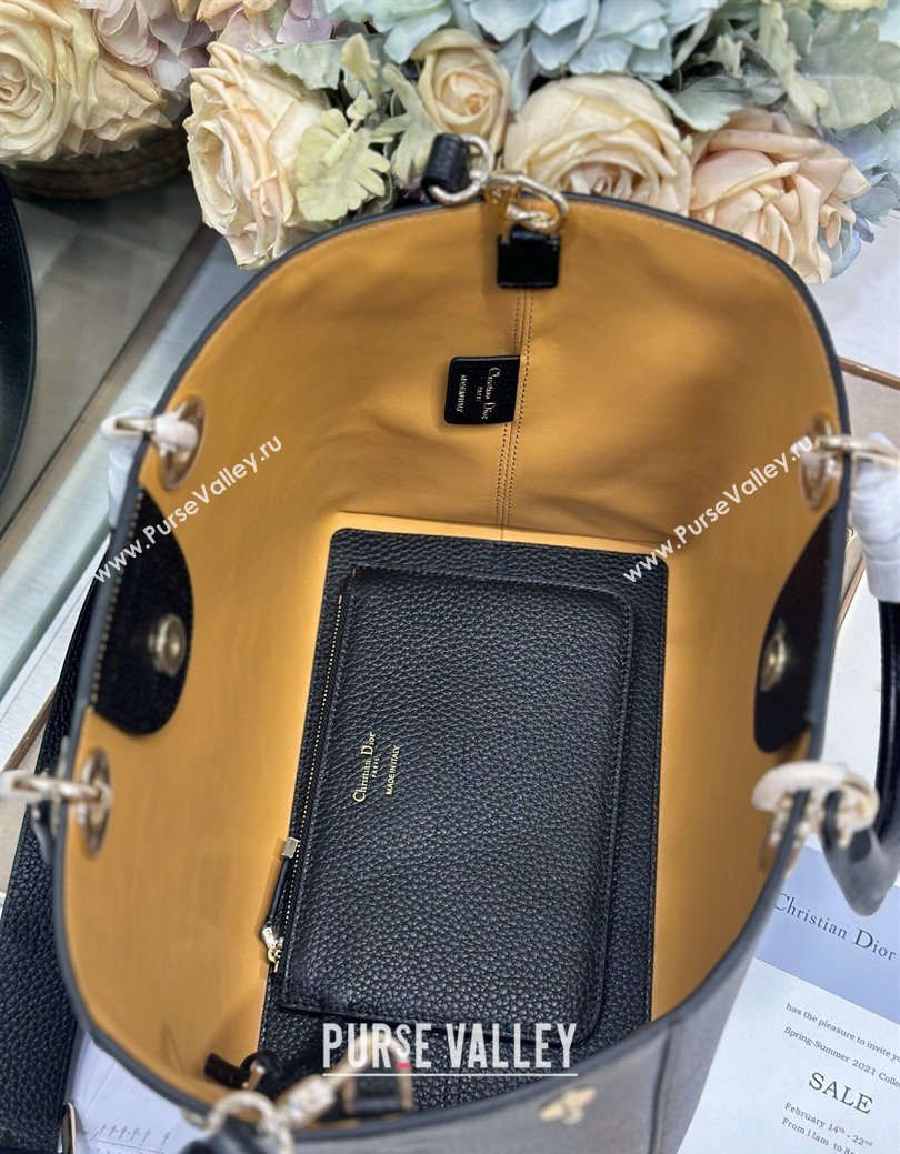 Dior Toujours Medium Bag in Litchi Grained Calfskin Black 2025 1188 (XXG-250627104)