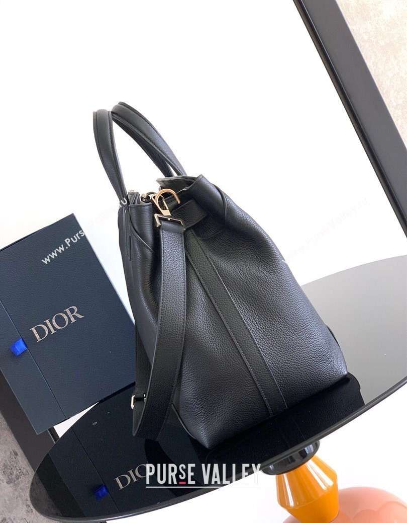 Dior Mens Medium Dior Normandie Tote Bag in Icons Calfskin Black 2025 (BF-250627064)