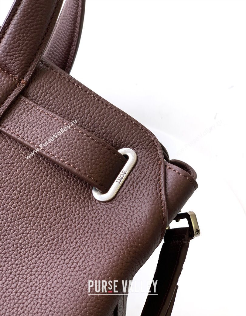 Dior Mens Medium Dior Normandie Tote Bag in Icons Calfskin Brown 2025 (BF-250627065)
