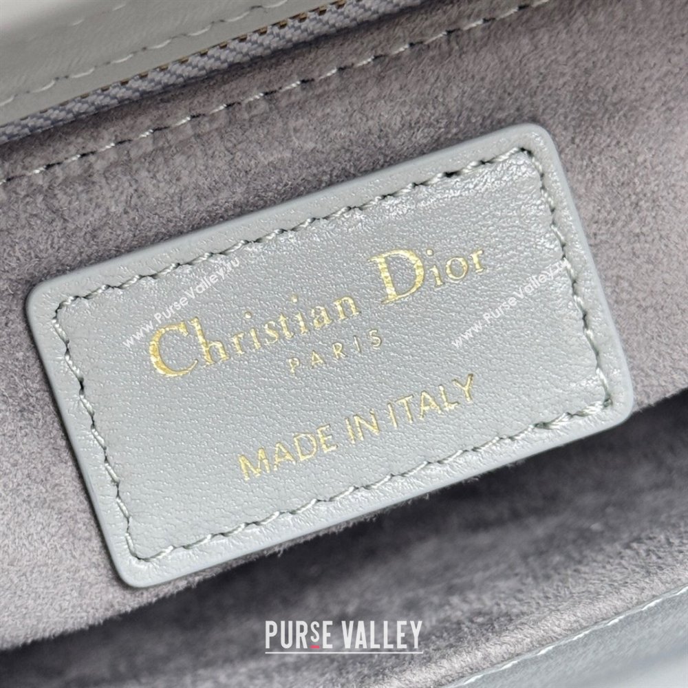 Dior Small Lady Dior My ABCDior Bag in Cannage Lambskin with Pearls Grey 2025 M0538 0627 (XXG-250627051)