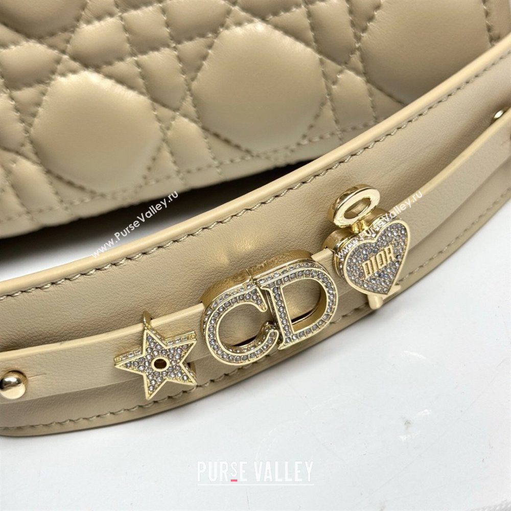 Dior Small Lady Dior My ABCDior Bag in Cannage Lambskin with Pearls Beige 2025 M0538 0627 (XXG-250627052)