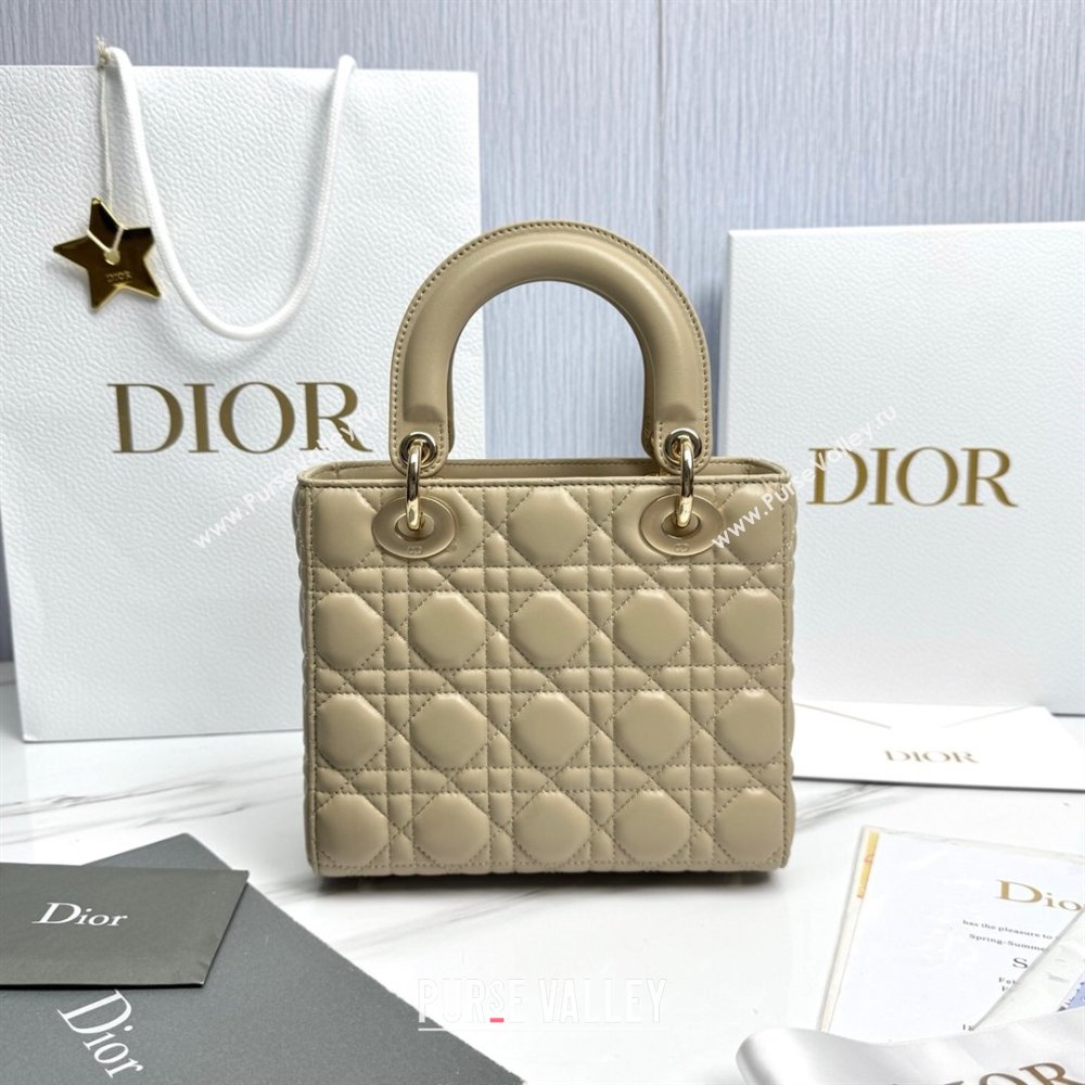 Dior Small Lady Dior My ABCDior Bag in Cannage Lambskin with Pearls Beige 2025 M0538 0627 (XXG-250627052)