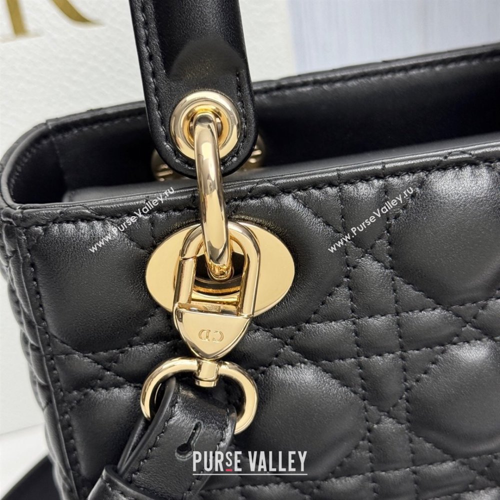 Dior Small Lady Dior My ABCDior Bag in Cannage Lambskin with Pearls Black 2025 M0538 0627 (XXG-250627048)