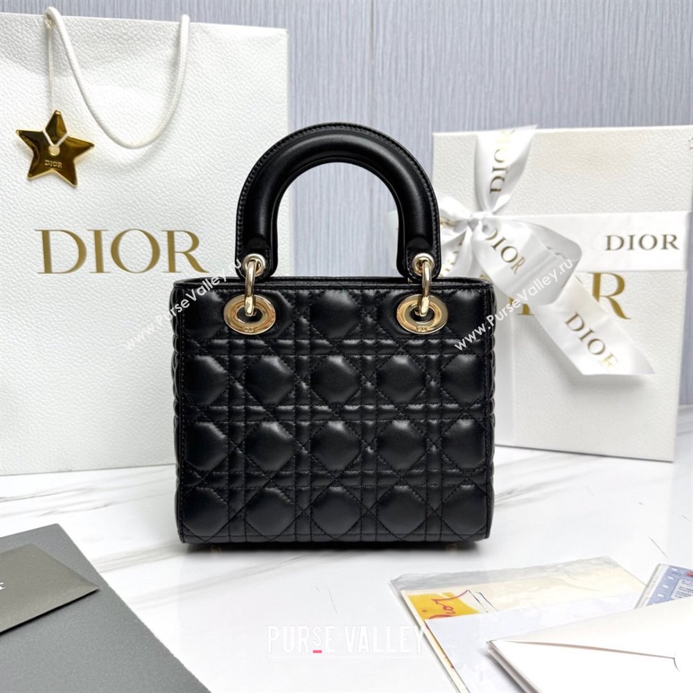 Dior Small Lady Dior My ABCDior Bag in Cannage Lambskin with Pearls Black 2025 M0538 0627 (XXG-250627048)