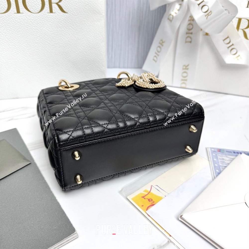 Dior Small Lady Dior My ABCDior Bag in Cannage Lambskin with Pearls Black 2025 M0538 0627 (XXG-250627048)