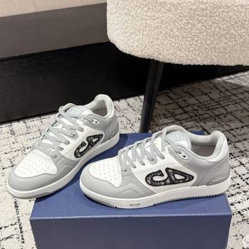 Dior B57 Dribble Low-Top Sneakers in Smooth Calfskin with Beige and Black Dior Oblique Jacquard White/Grey 2025 (KL-250710009)