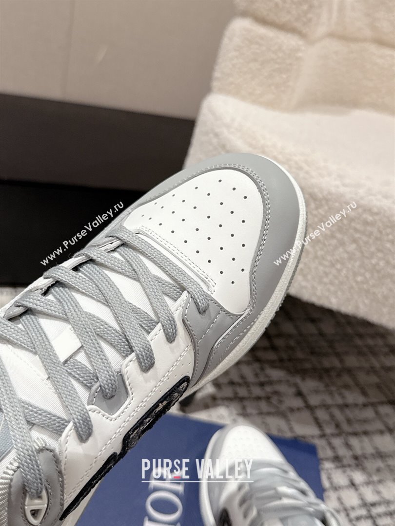 Dior B57 Dribble Low-Top Sneakers in Smooth Calfskin with Beige and Black Dior Oblique Jacquard White/Grey 2025 (KL-250710009)