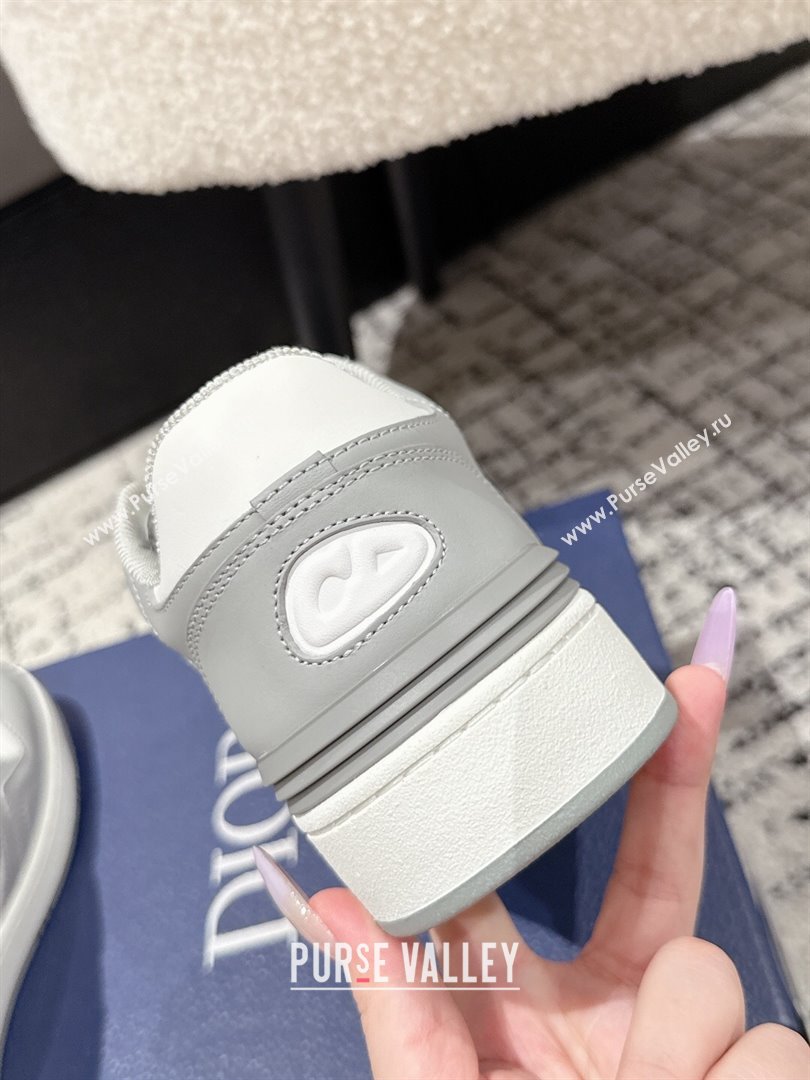 Dior B57 Dribble Low-Top Sneakers in Smooth Calfskin with Beige and Black Dior Oblique Jacquard White/Grey 2025 (KL-250710009)