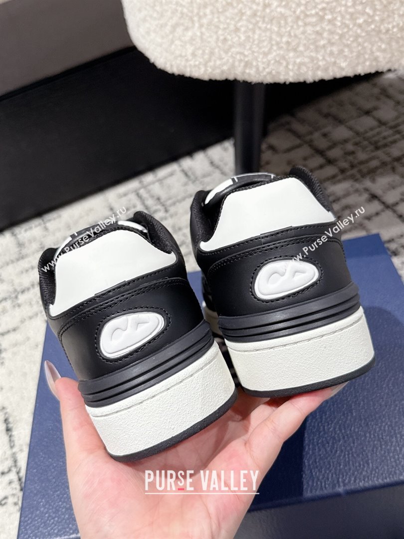 Dior B57 Dribble Low-Top Sneakers in Smooth Calfskin with Beige and Black Dior Oblique Jacquard White/Black 2025 (KL-250710010)
