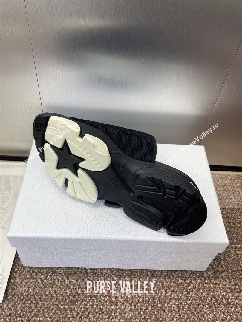 Dior D-Wander Platform Slides Sandal in Mesh Fabric Black 2025 (JC-250710022)