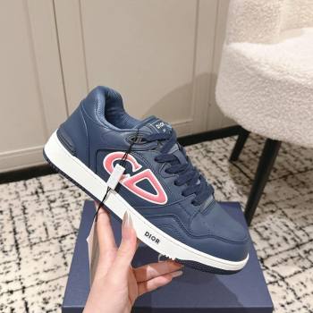 Dior B57 Dribble Low-Top Sneakers in Calfskin Leather Blue/Pink 2025 (HQG-250710013)
