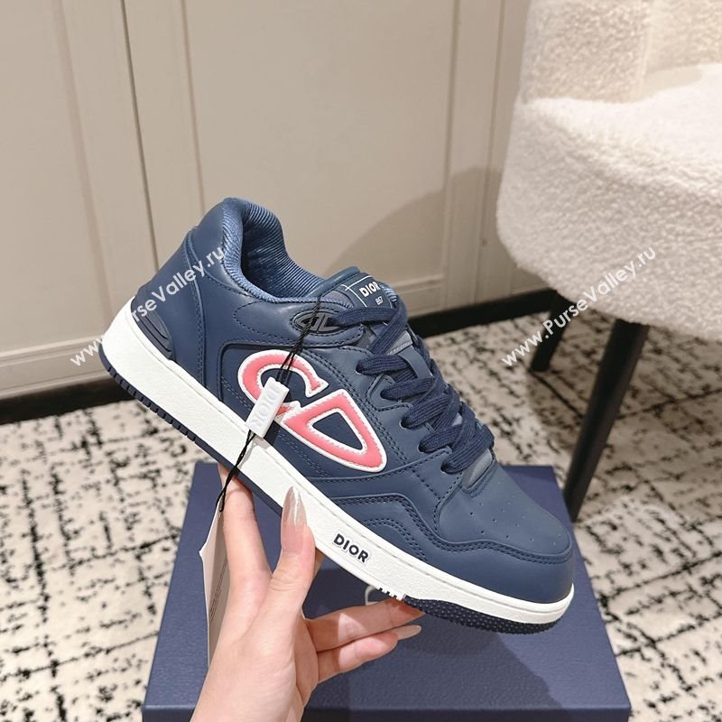 Dior B57 Dribble Low-Top Sneakers in Calfskin Leather Blue/Pink 2025 (HQG-250710013)