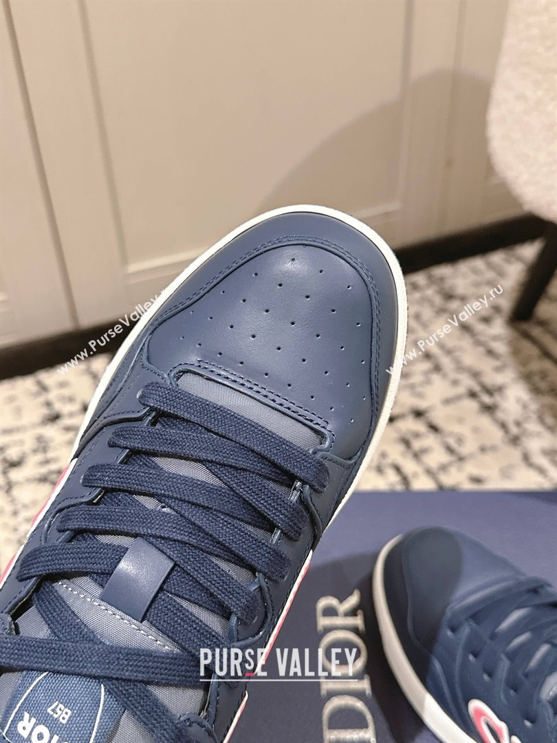 Dior B57 Dribble Low-Top Sneakers in Calfskin Leather Blue/Pink 2025 (HQG-250710013)