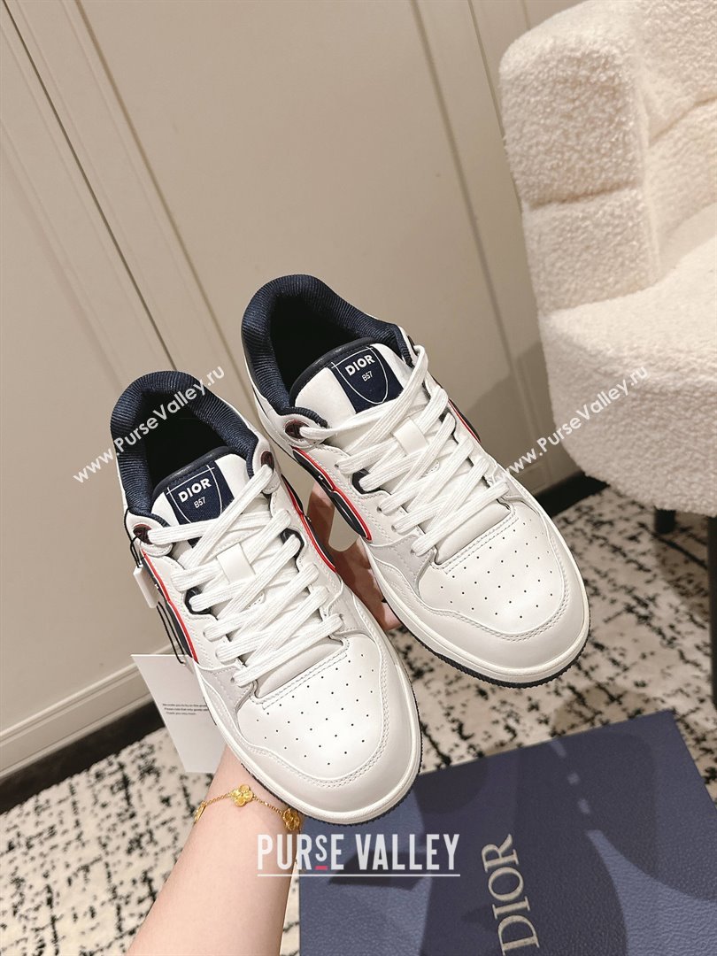 Dior B57 Dribble Low-Top Sneakers in Calfskin Leather White2 2025 (HQG-250710015)