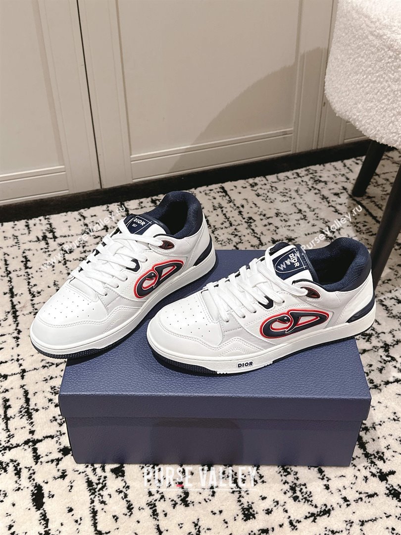 Dior B57 Dribble Low-Top Sneakers in Calfskin Leather White2 2025 (HQG-250710015)