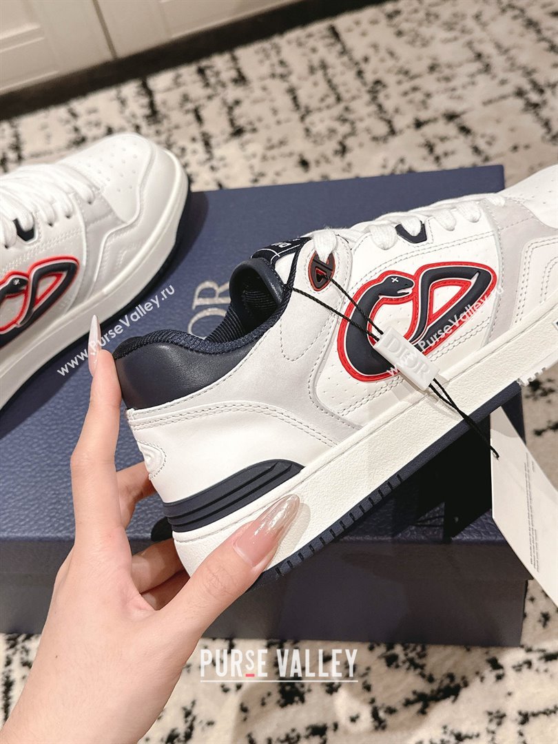 Dior B57 Dribble Low-Top Sneakers in Calfskin Leather White2 2025 (HQG-250710015)