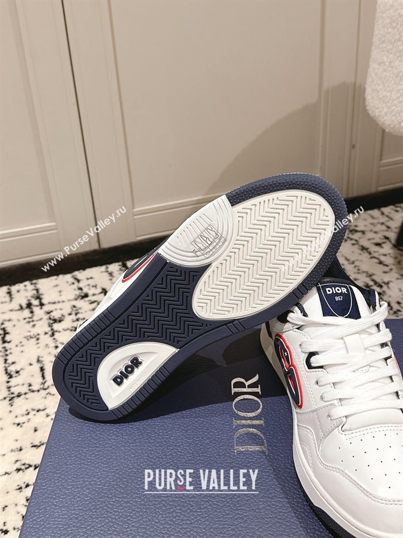 Dior B57 Dribble Low-Top Sneakers in Calfskin Leather White2 2025 (HQG-250710015)