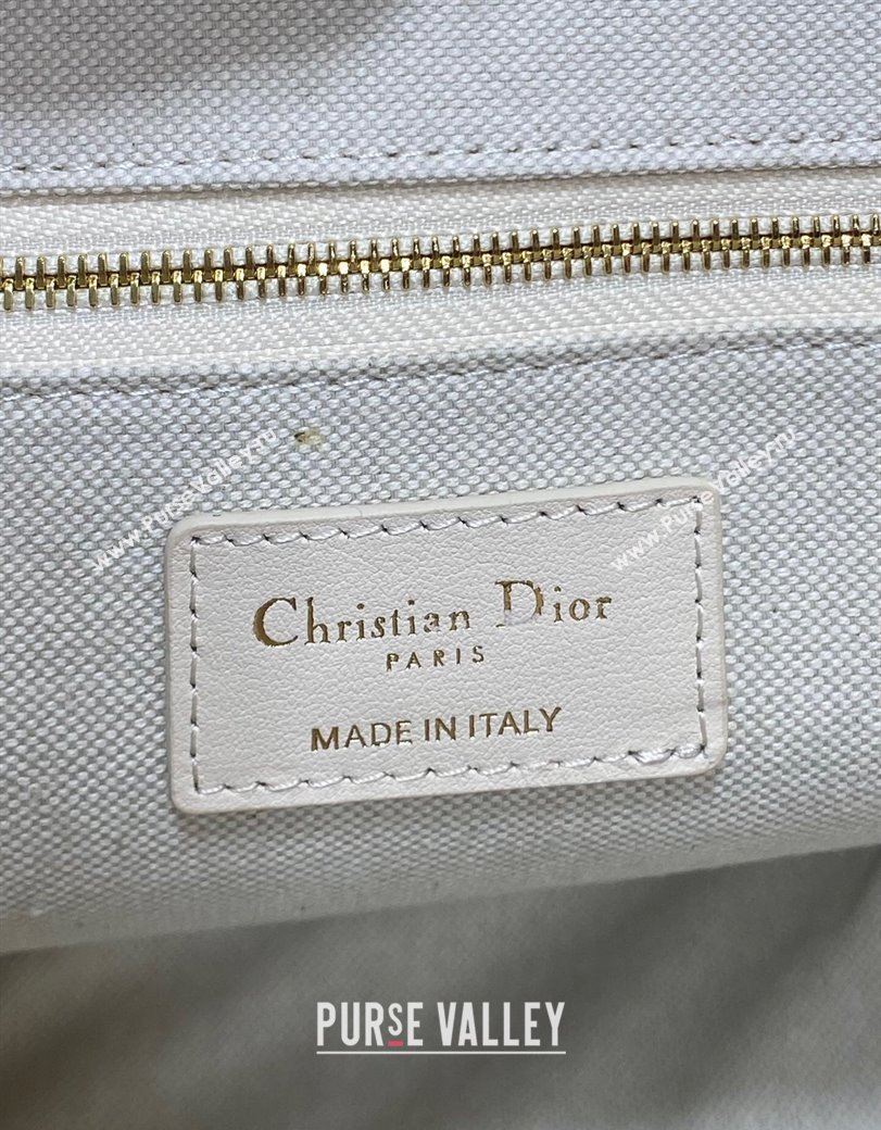 Dior Medium Dior Book Tote Bag in Dior Oblique Chambray-Effect Embroidery Blue/White 2025 (XXG-250806044)