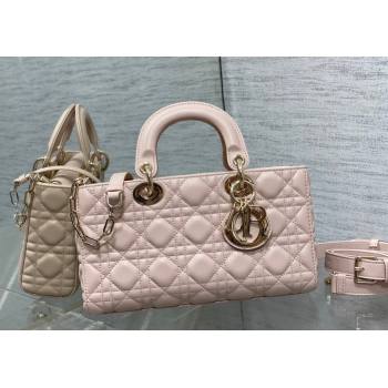 Dior Lady D-Joy Medium Bag in Cannage Lambskin Powder Pink 2025 M9250 (XXG-250806054)