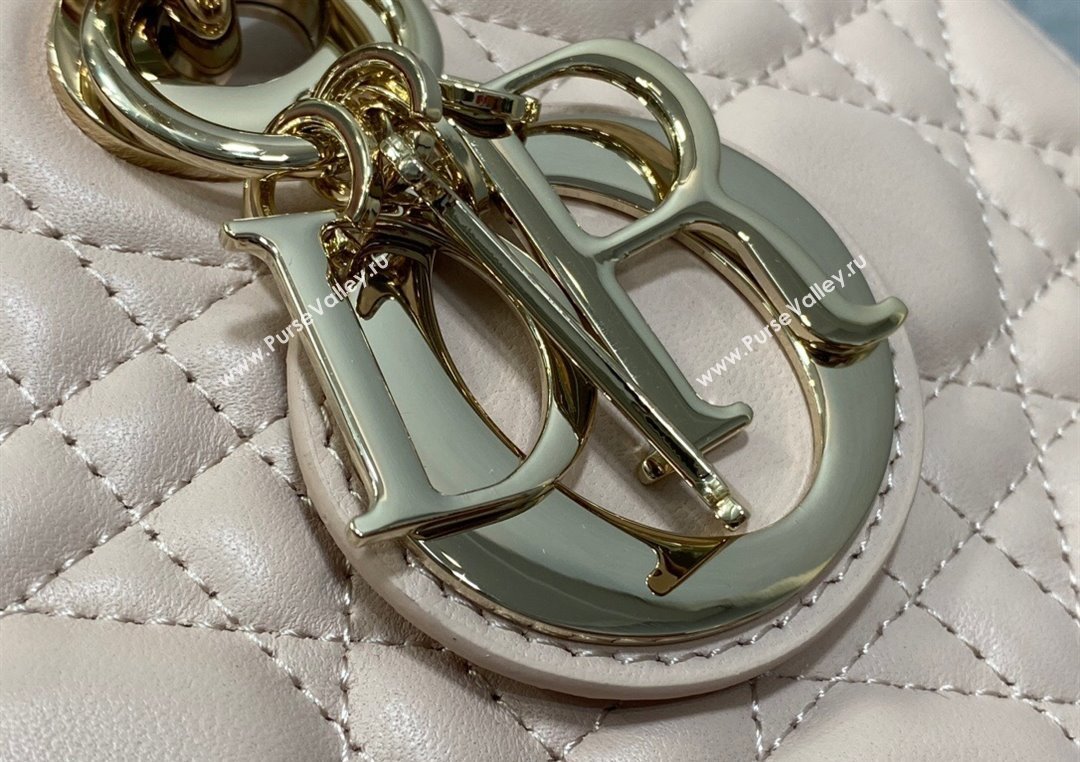 Dior Lady D-Joy Medium Bag in Cannage Lambskin Powder Pink 2025 M9250 (XXG-250806054)