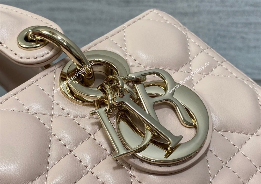 Dior Lady D-Joy Small Bag in Cannage Lambskin Powder Pink 2025 M9250 (XXG-250806063)