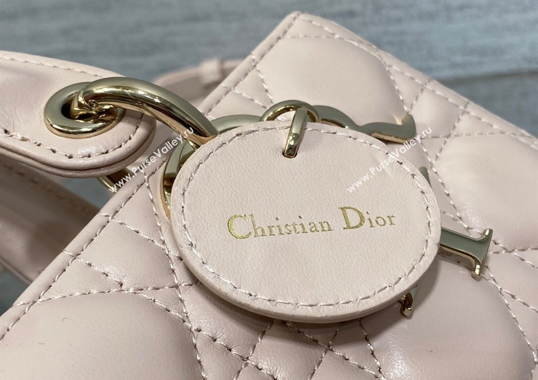 Dior Lady D-Joy Small Bag in Cannage Lambskin Powder Pink 2025 M9250 (XXG-250806063)
