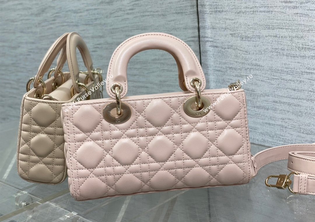 Dior Lady D-Joy Small Bag in Cannage Lambskin Powder Pink 2025 M9250 (XXG-250806063)