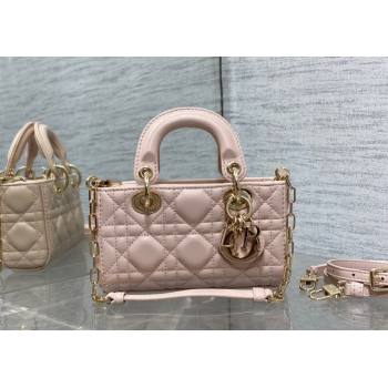 Dior Lady D-Joy Micro Bag in Cannage Lambskin Powder Pink 2025 M9250 (XXG-250806076)