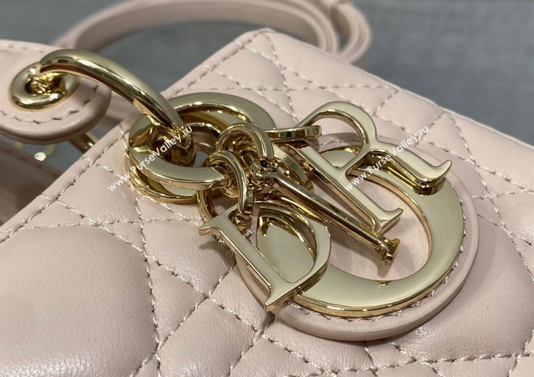 Dior Lady D-Joy Micro Bag in Cannage Lambskin Powder Pink 2025 M9250 (XXG-250806076)