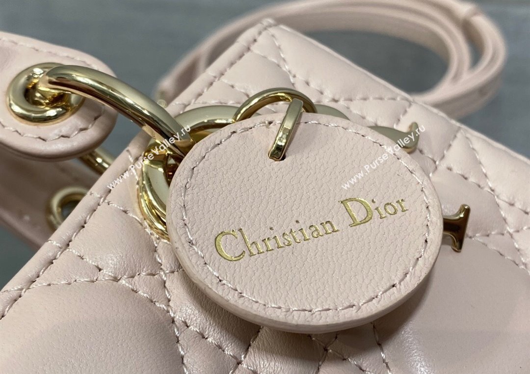 Dior Lady D-Joy Micro Bag in Cannage Lambskin Powder Pink 2025 M9250 (XXG-250806076)