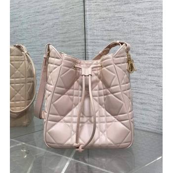 Dior Medium D-Motion Bag in Macrocannage Lambskin Powder Pink 2025 0806 (XXG-250806001)