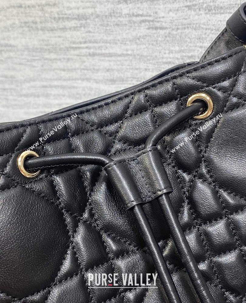 Dior Small D-Motion Bag in Macrocannage Lambskin Black 2025 2851 (XXG-250806009)