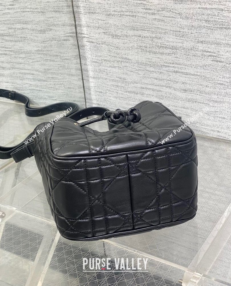 Dior Small D-Motion Bag in Macrocannage Lambskin Black 2025 2851 (XXG-250806009)