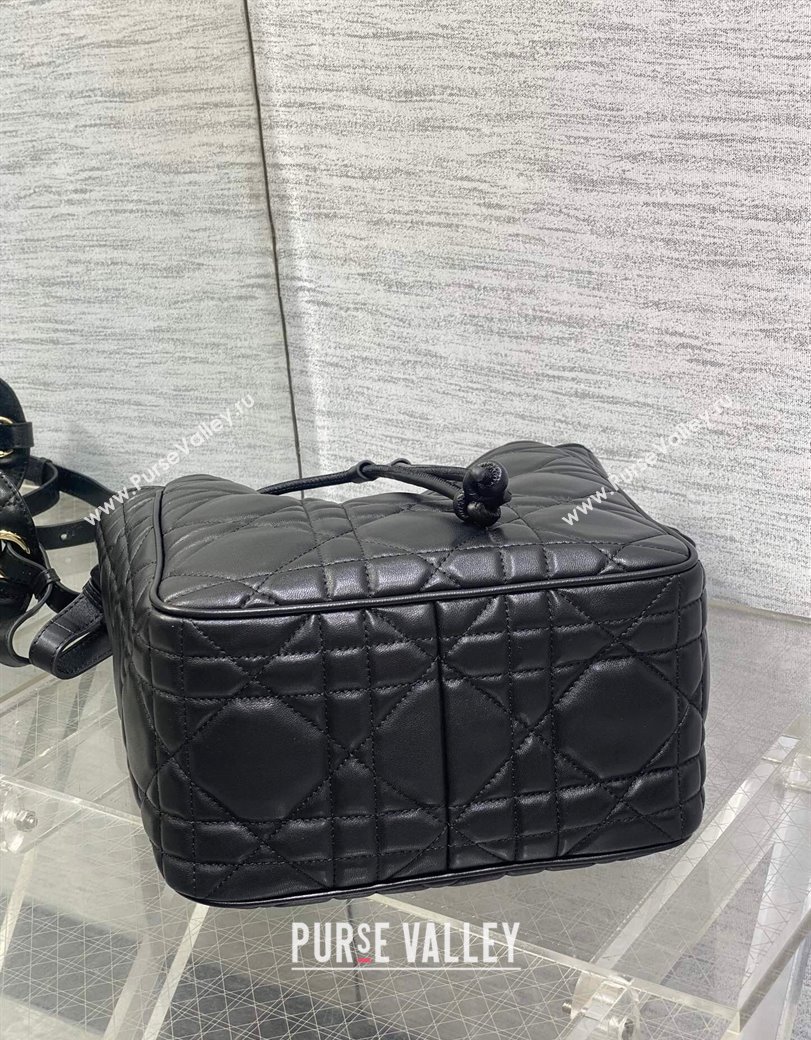 Dior Medium D-Motion Bag in Macrocannage Lambskin Black 2025 0806 (XXG-250806004)