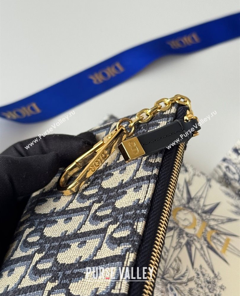 Dior DiorTravel Myrte Zipped Key Case Blue Dior Oblique Jacquard 2025 S2177UTZQ (XXG-250806085)