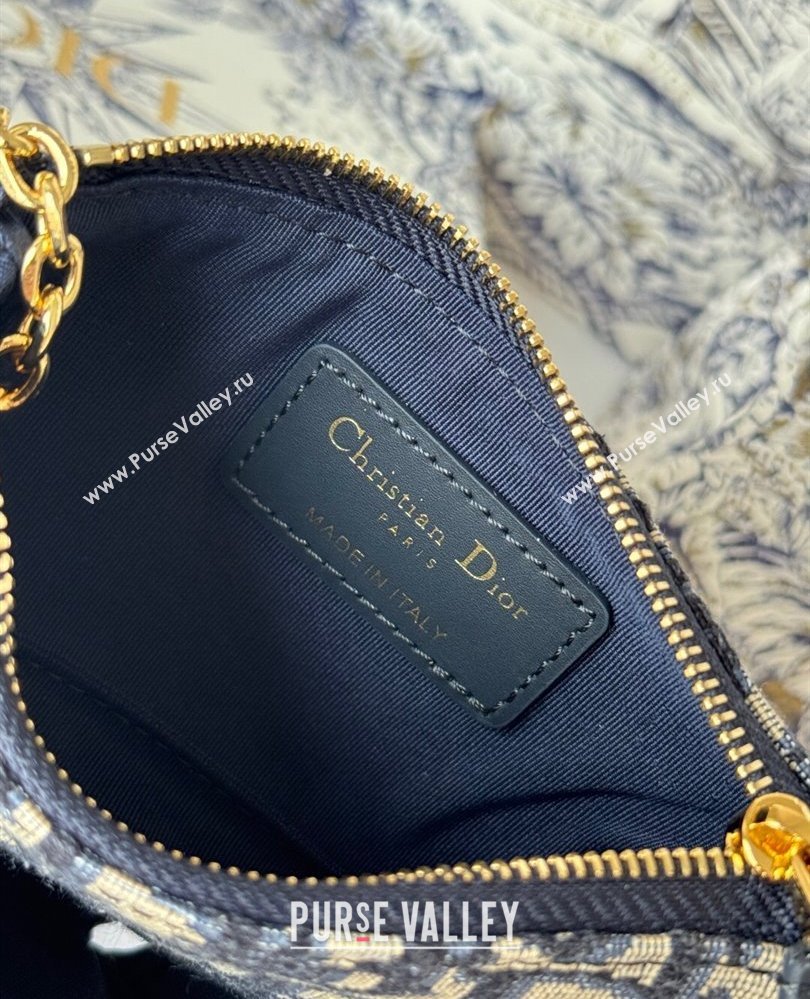 Dior DiorTravel Myrte Zipped Key Case Blue Dior Oblique Jacquard 2025 S2177UTZQ (XXG-250806085)