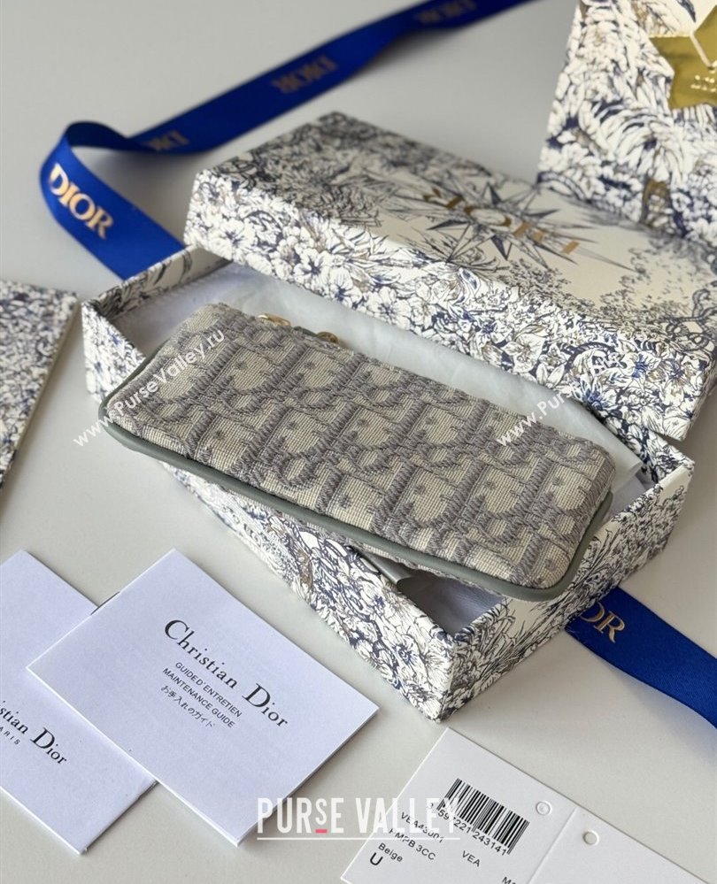 Dior DiorTravel Myrte Zipped Key Case in Grey Dior Oblique Jacquard2025 S2177UTZQ (XXG-250806086)