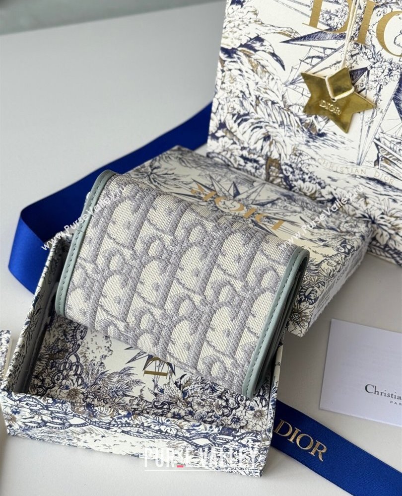 Dior 30 Montaigne Glycine Card Holder Grey Dior Oblique Jacquard 2025 S2300UWHC (XXG-250806087)