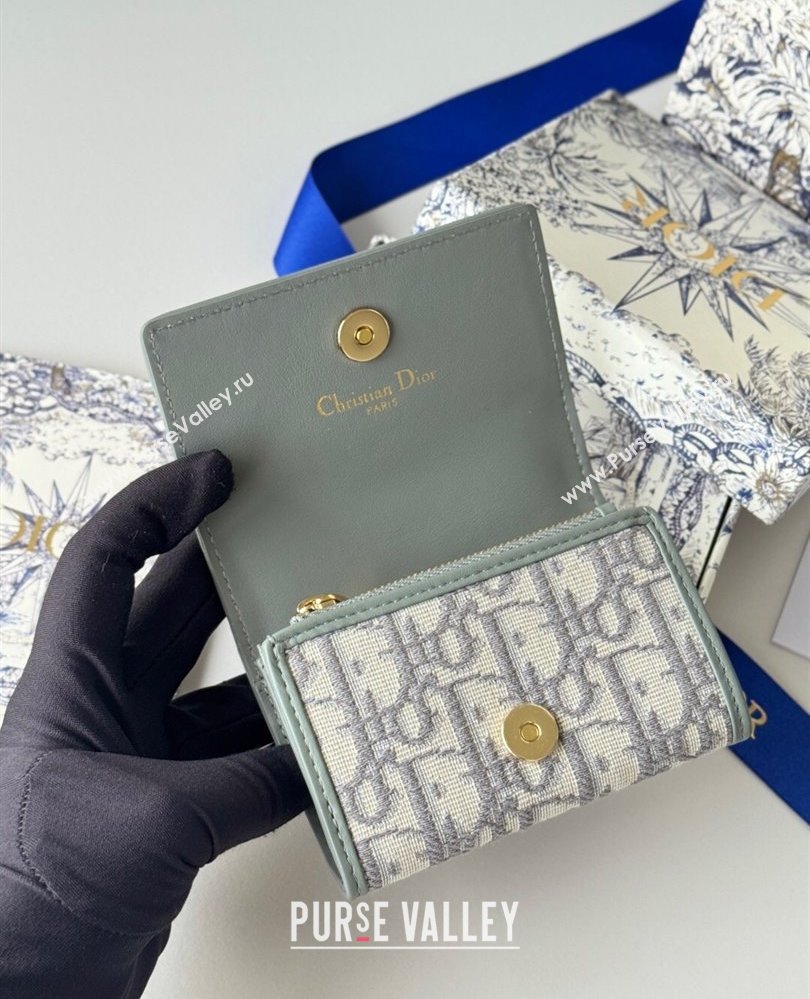 Dior 30 Montaigne Glycine Card Holder Grey Dior Oblique Jacquard 2025 S2300UWHC (XXG-250806087)