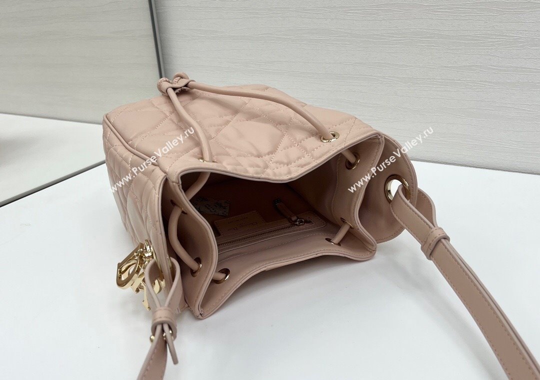 Dior Small D-Motion Bag in Macrocannage Lambskin Powder Pink 2025 2851 (XXG-250806006)