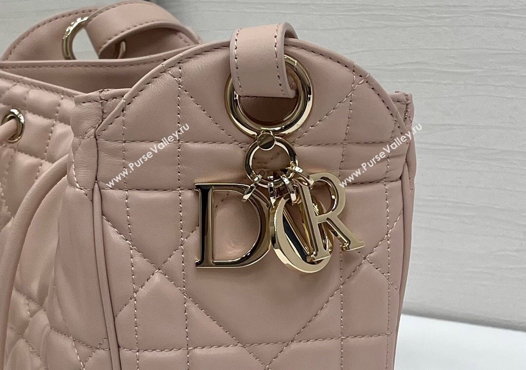 Dior Small D-Motion Bag in Macrocannage Lambskin Powder Pink 2025 2851 (XXG-250806006)