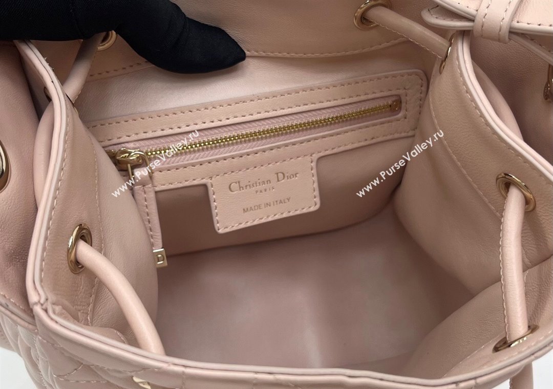 Dior Small D-Motion Bag in Macrocannage Lambskin Powder Pink 2025 2851 (XXG-250806006)